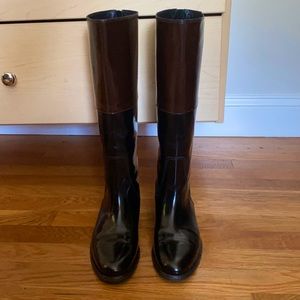 Beautiful black and brown leather boots